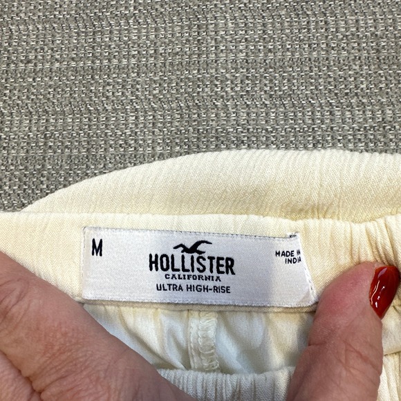 Hollister Tiered Maxi Skirt Medium Cream Ruffle Boho Cottagecore Coastal‎ Lined - Picture 2 of 9